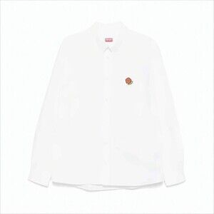 Kenzo Long-Sleeve White Shirt With Button-Down Collar - NWT